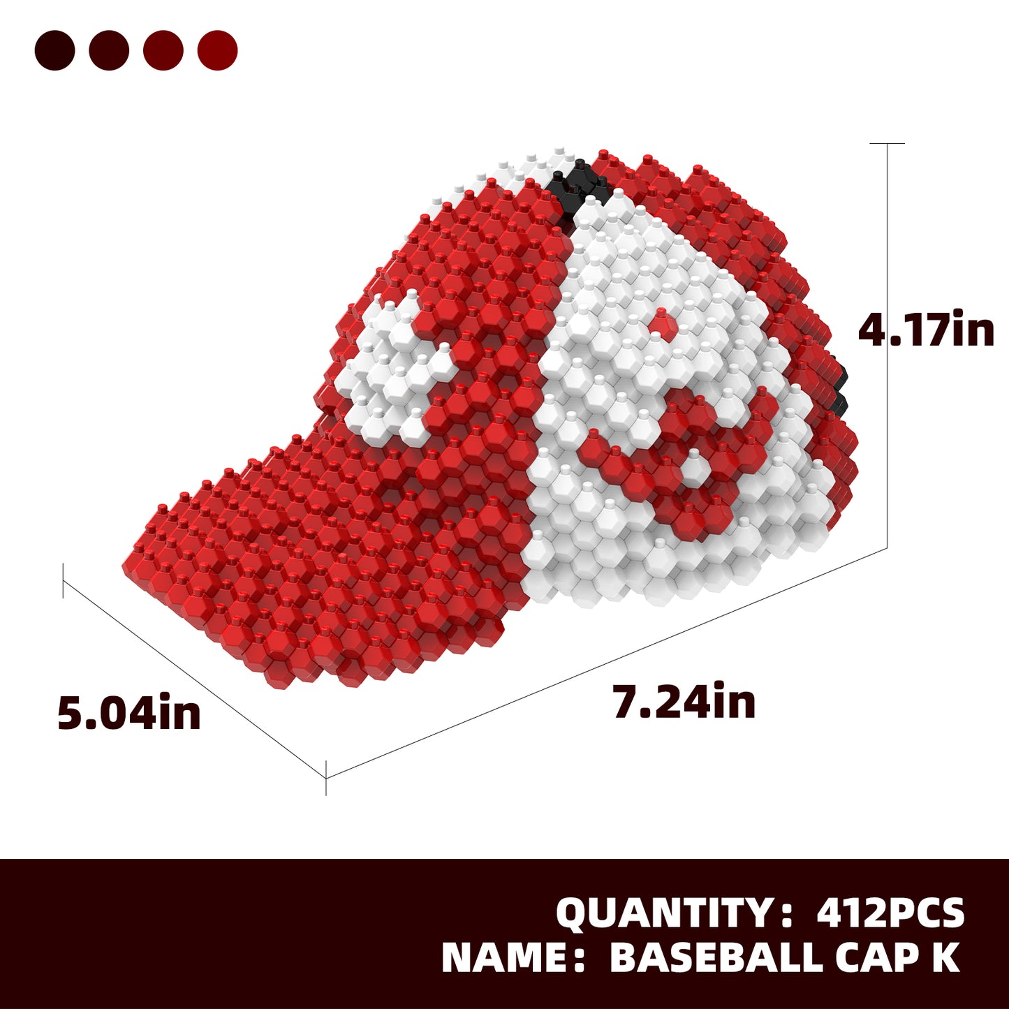 Baseball Cap Block Set, Adults challenging STEM Block Decorations, Miniature 3D Educational Toys for Ages 16 and Above