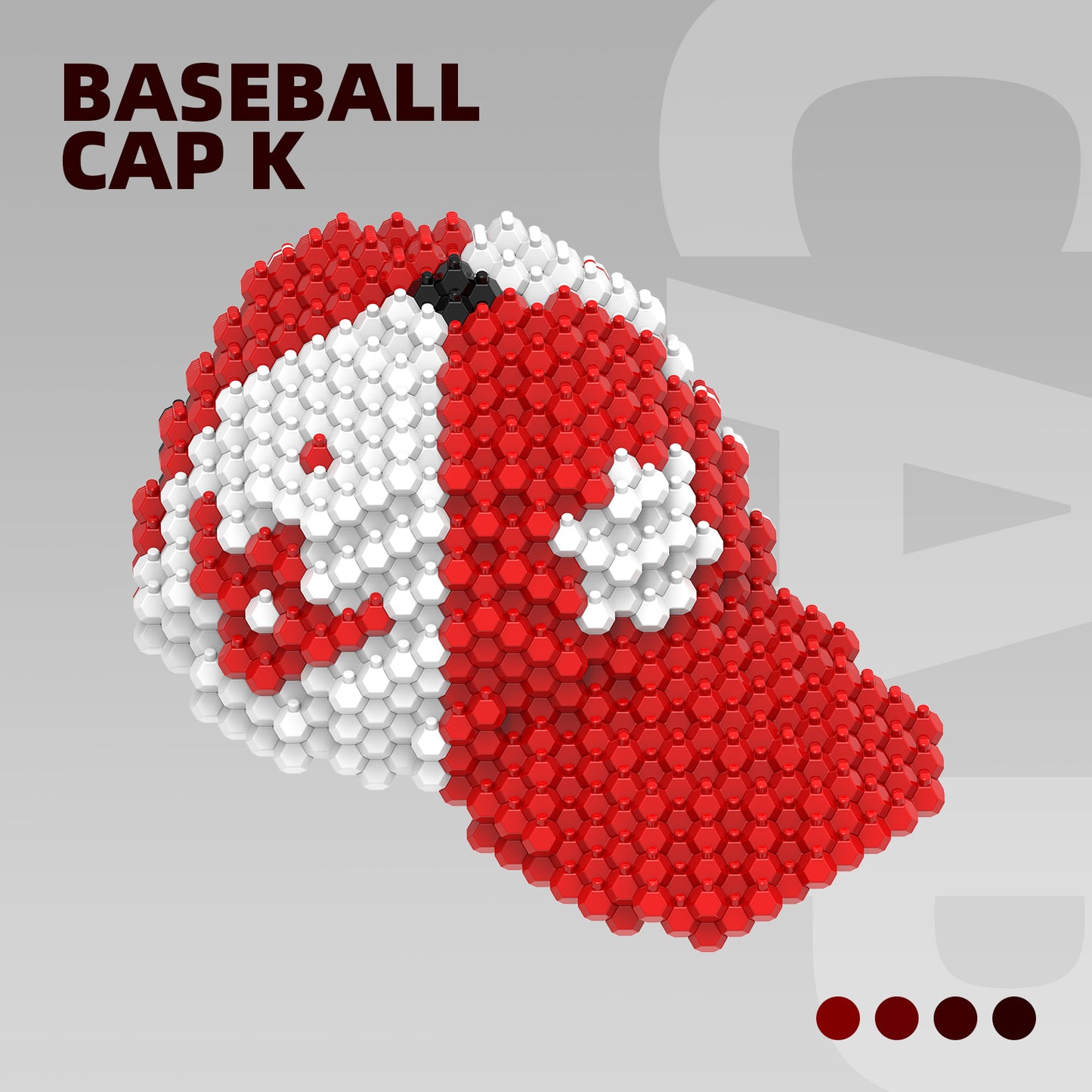 Baseball Cap Block Set, Adults challenging STEM Block Decorations, Miniature 3D Educational Toys for Ages 16 and Above