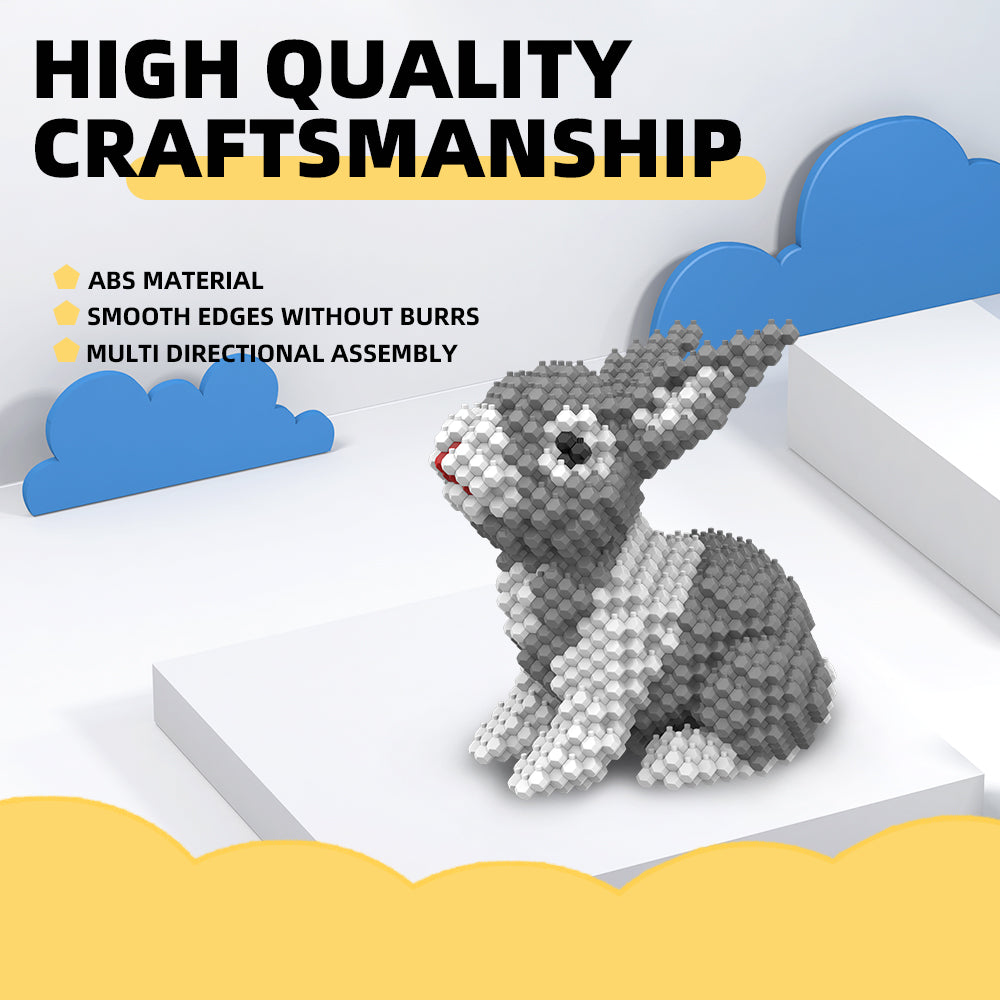 KADELE Ensemble de construction de lapins de Pâques, blocs de construction STEM extrêmement difficiles pour adultes et enfants, jouets éducatifs micro 3D pour garçons et filles de 8 ans et plus (660 pièces)