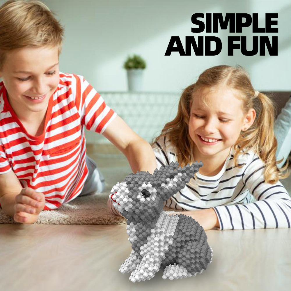 KADELE Ensemble de construction de lapins de Pâques, blocs de construction STEM extrêmement difficiles pour adultes et enfants, jouets éducatifs micro 3D pour garçons et filles de 8 ans et plus (660 pièces)