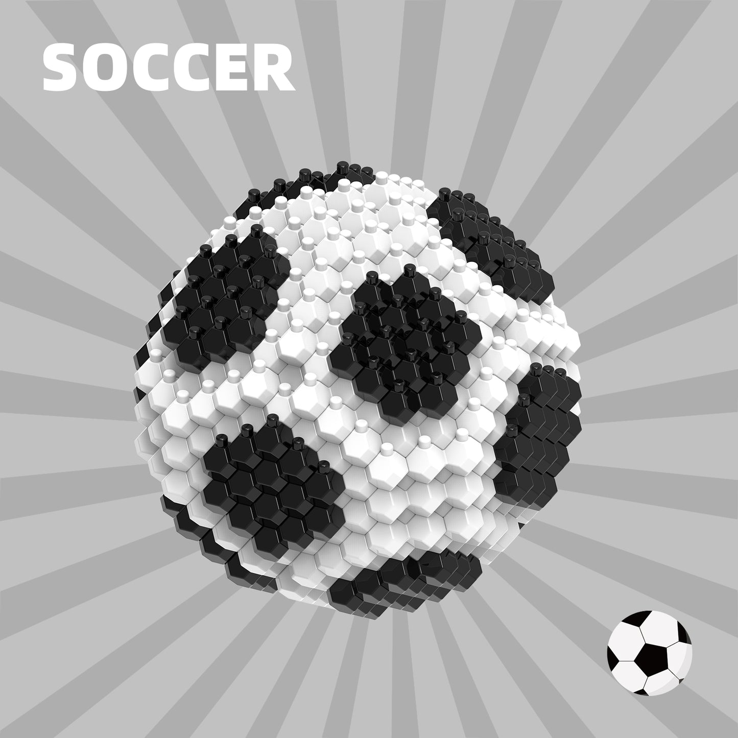 Fun Soccer Building Set 215PCS, Extremely Challenging STEM Building Blocks Decor for Adults Kids, Micro 3D Educational Toys for Boys Girls Ages 14 and Above