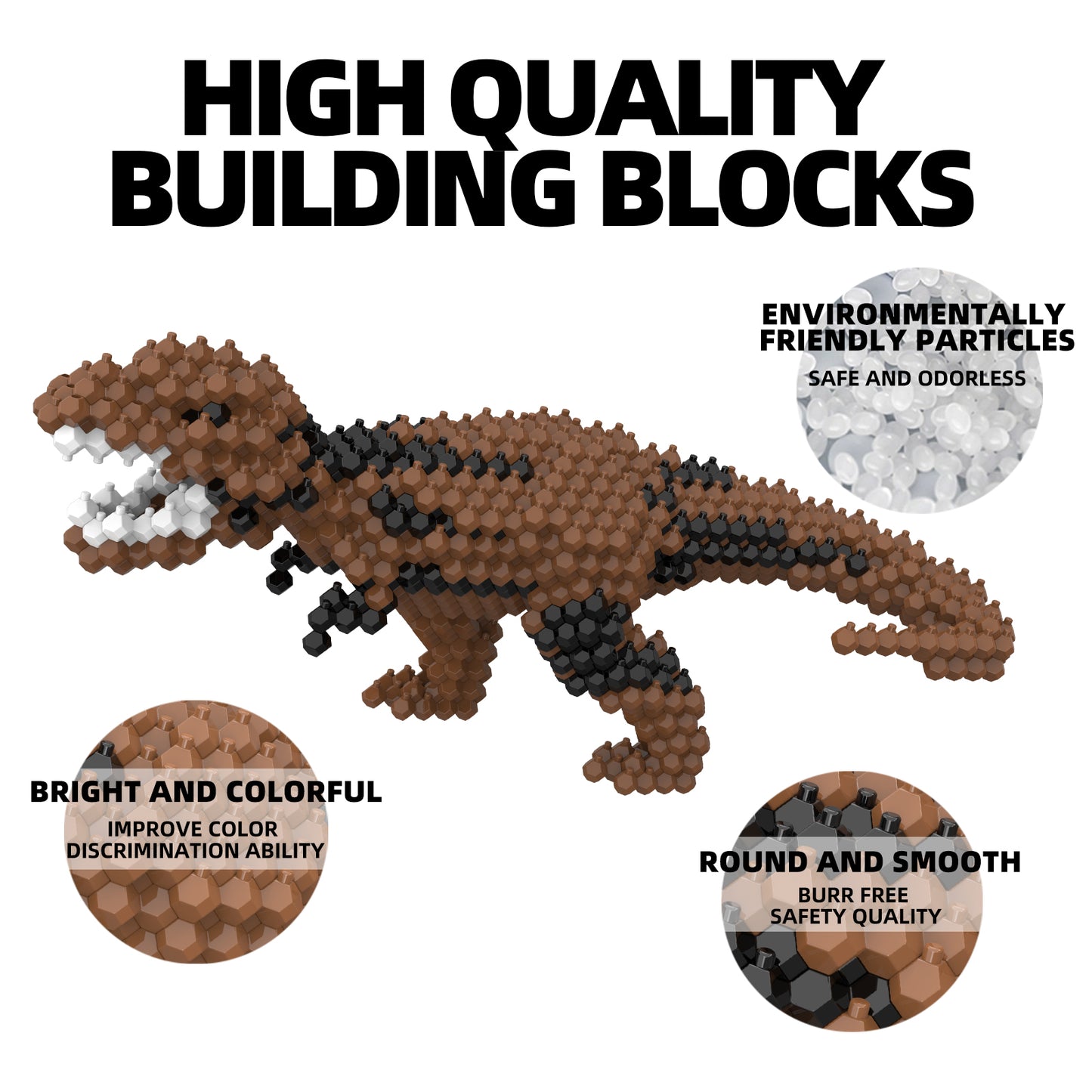 Fun Dinosaur Building Set 326 PCS, Tyrannosaurus rex Creative Educational Toys Boys Girls 8+, Animal Figures Building Kit Model Jurassic Dino Blocks Toy Dispaly Present for Kids Adults