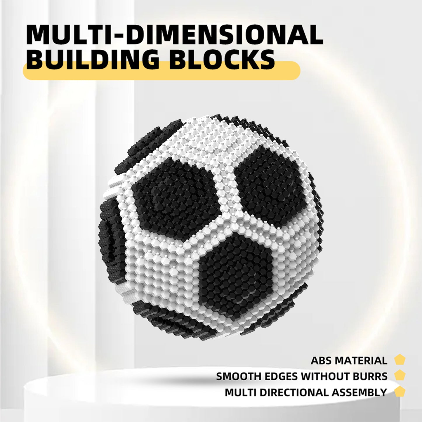 Soccer Building Block Set, Adults challenging STEM Block Decorations, Miniature 3D Educational Toys for Ages 18 and Above, (921 Pieces)