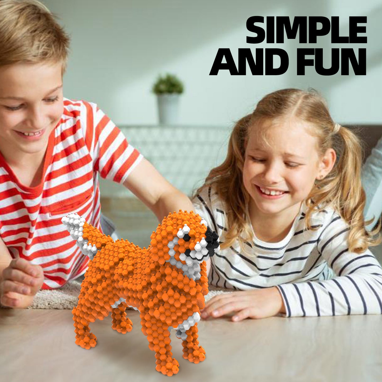 KADELE Ensemble de construction de chien mignon, blocs de construction STEM extrêmement difficiles pour adultes et enfants, micro jouets éducatifs 3D pour garçons et filles à partir de 8 ans, Golden Retriever