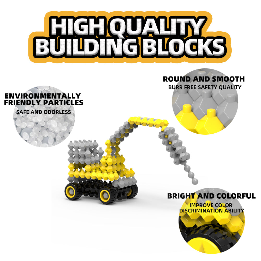 KADELE Ensemble de blocs de construction de véhicules d'ingénierie, blocs de construction STEM extrêmement difficiles pour enfants, jouets de construction éducatifs 4 en 1 Micro 3D pour garçons et filles de 6 ans et plus (192 pièces)