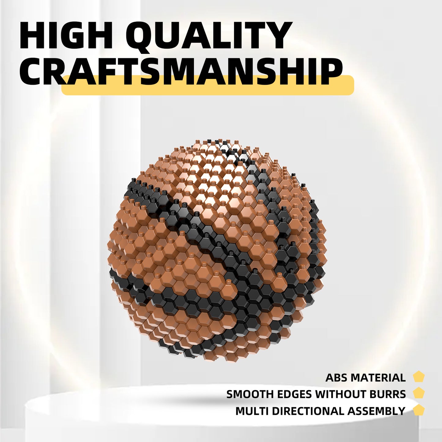 Basketball Block Set, Adults challenging STEM Block Decorations, Miniature 3D Educational Toys for Ages 16 and Above,(579 Pieces)