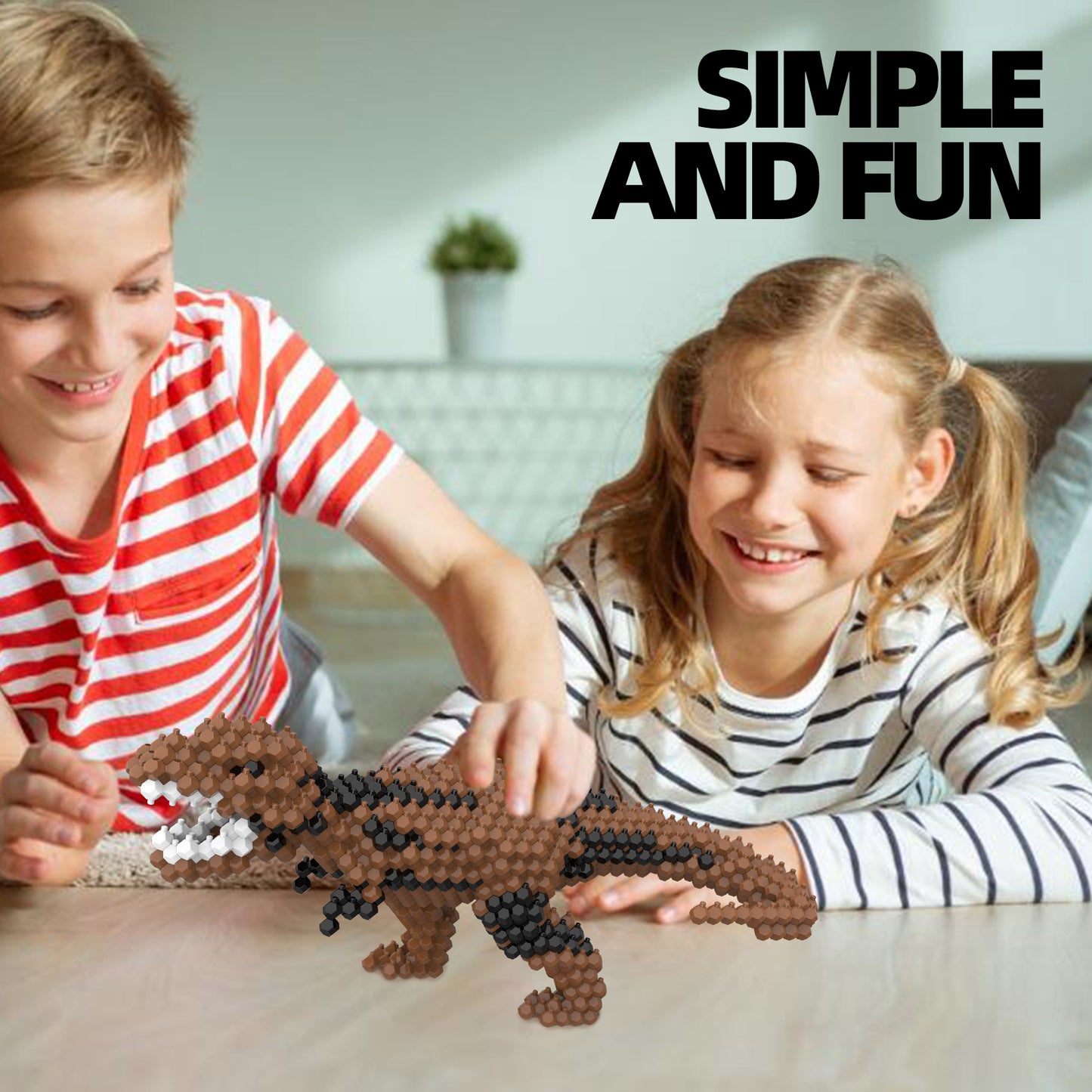 Fun Dinosaur Building Set 326 PCS, Tyrannosaurus rex Creative Educational Toys Boys Girls 8+, Animal Figures Building Kit Model Jurassic Dino Blocks Toy Dispaly Present for Kids Adults