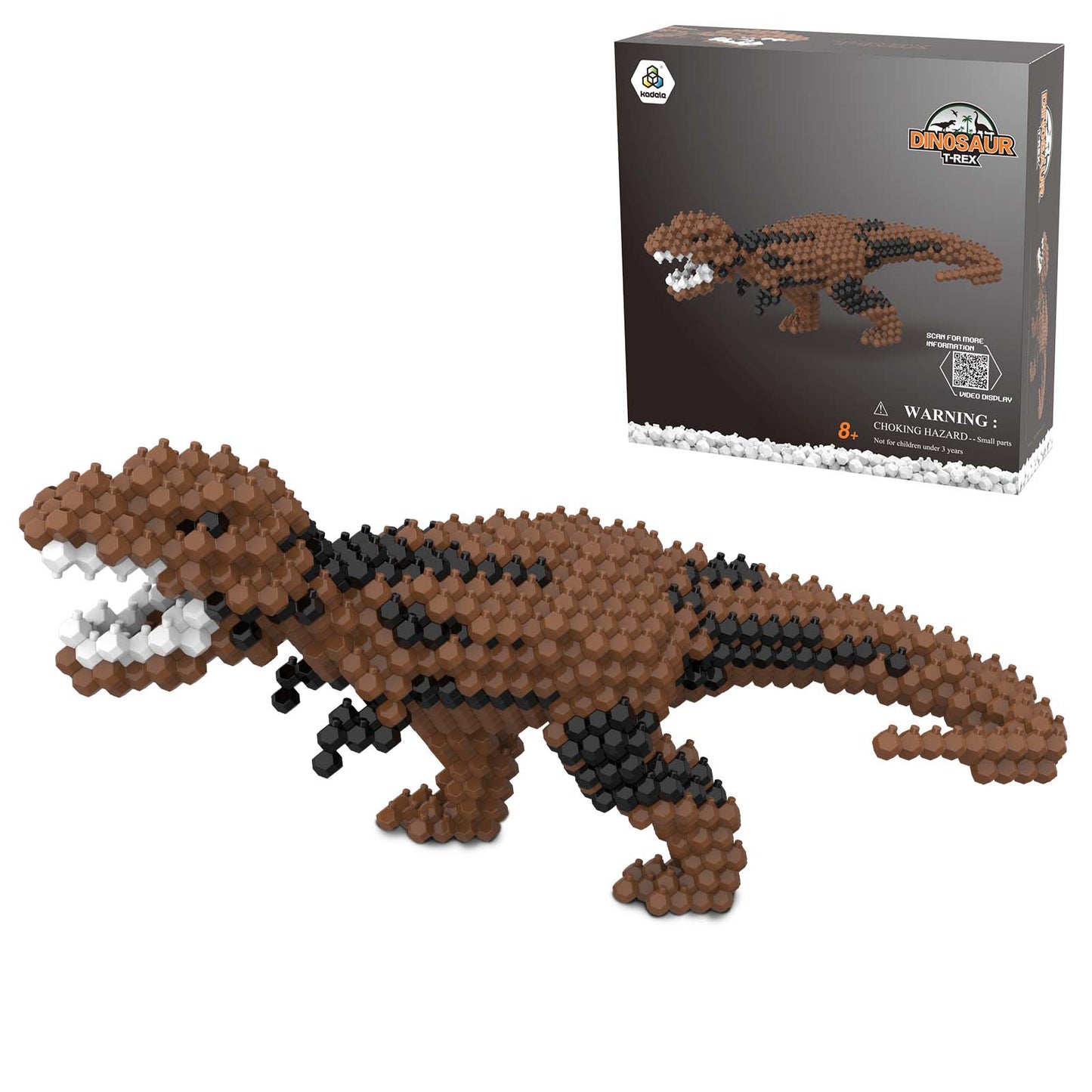 Fun Dinosaur Building Set 326 PCS, Tyrannosaurus rex Creative Educational Toys Boys Girls 8+, Animal Figures Building Kit Model Jurassic Dino Blocks Toy Dispaly Present for Kids Adults