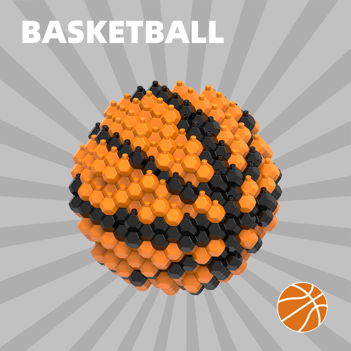 Mini Basketball Building Block Toy – 239PCS 3D Puzzle Ball for Teens and Adults, Creative Sports Gift for Boys, Girls, Collectors – Kadele Brick Set for Display or Play