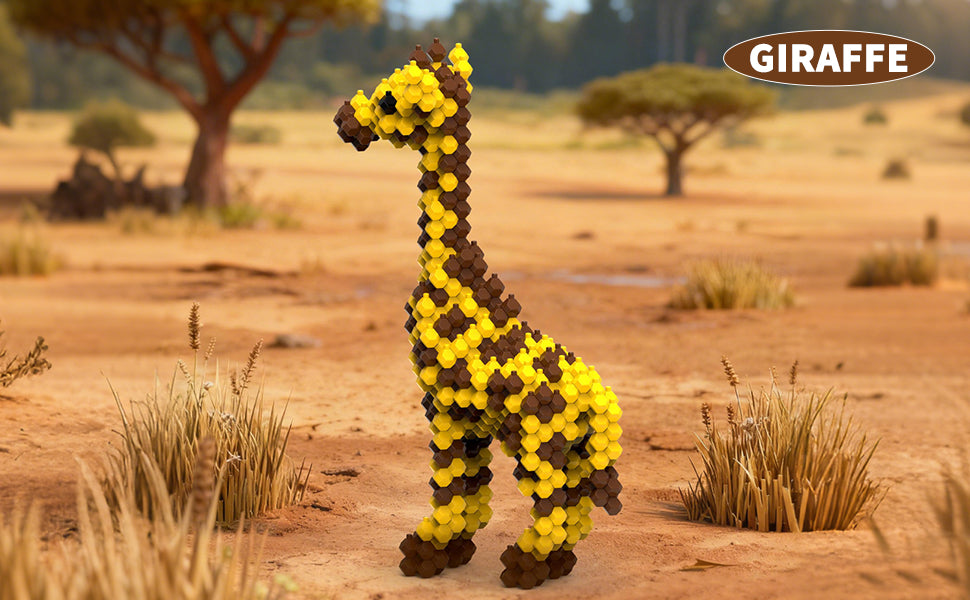 KADELE Giraffe Building Set 306PCS - Challenging Assembly Puzzle for Teens & Adults 12+, STEM Educational Toy & Creative Home Decoration Gift