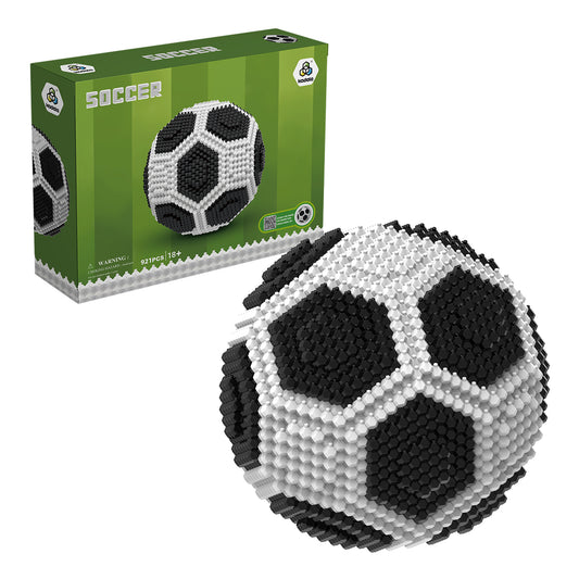 Soccer Building Block Set, Adults challenging STEM Block Decorations, Miniature 3D Educational Toys for Ages 18 and Above, (921 Pieces)