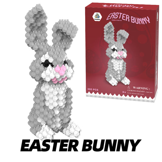 KADELE Ensemble de construction d'animaux en forme de lapin, blocs de construction STEM extrêmement difficiles pour adultes et enfants, jouets éducatifs micro 3D pour garçons et filles à partir de 8 ans pour enfants (305 pièces) 