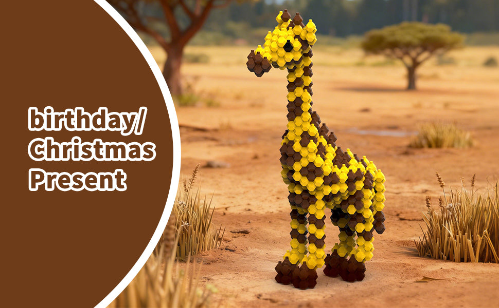 KADELE Giraffe Building Set 306PCS - Challenging Assembly Puzzle for Teens & Adults 12+, STEM Educational Toy & Creative Home Decoration Gift