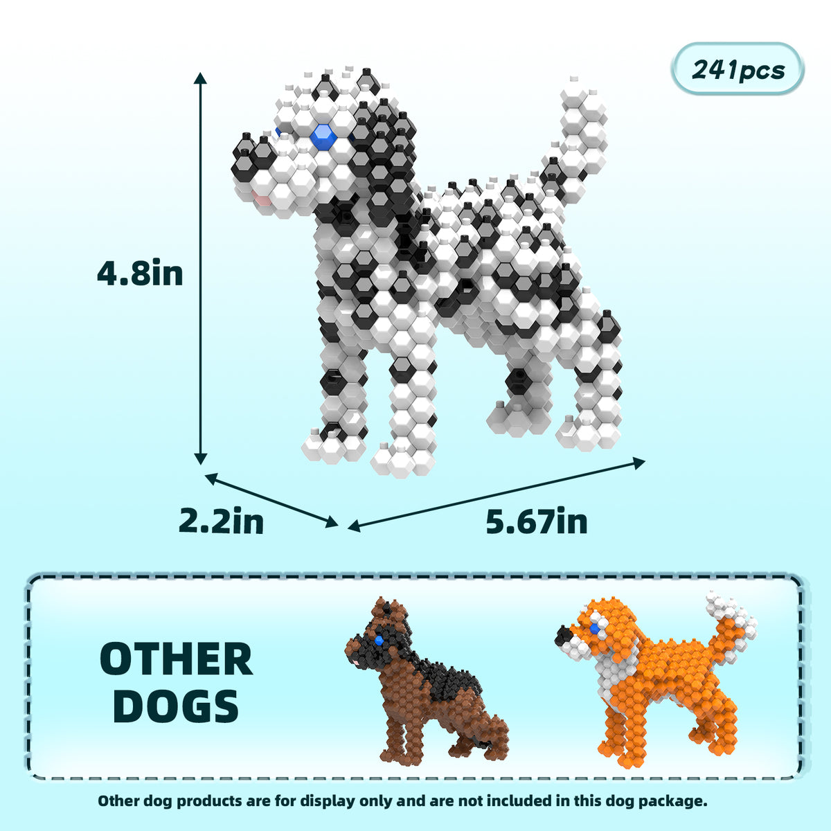 KADELE Dog Building Animal Sets, Extremely Challenging STEM Building Blocks Decor for Adults Kids, Micro 3D Educational Toys for Boys Girls Ages 12 and Up,German Shepherd