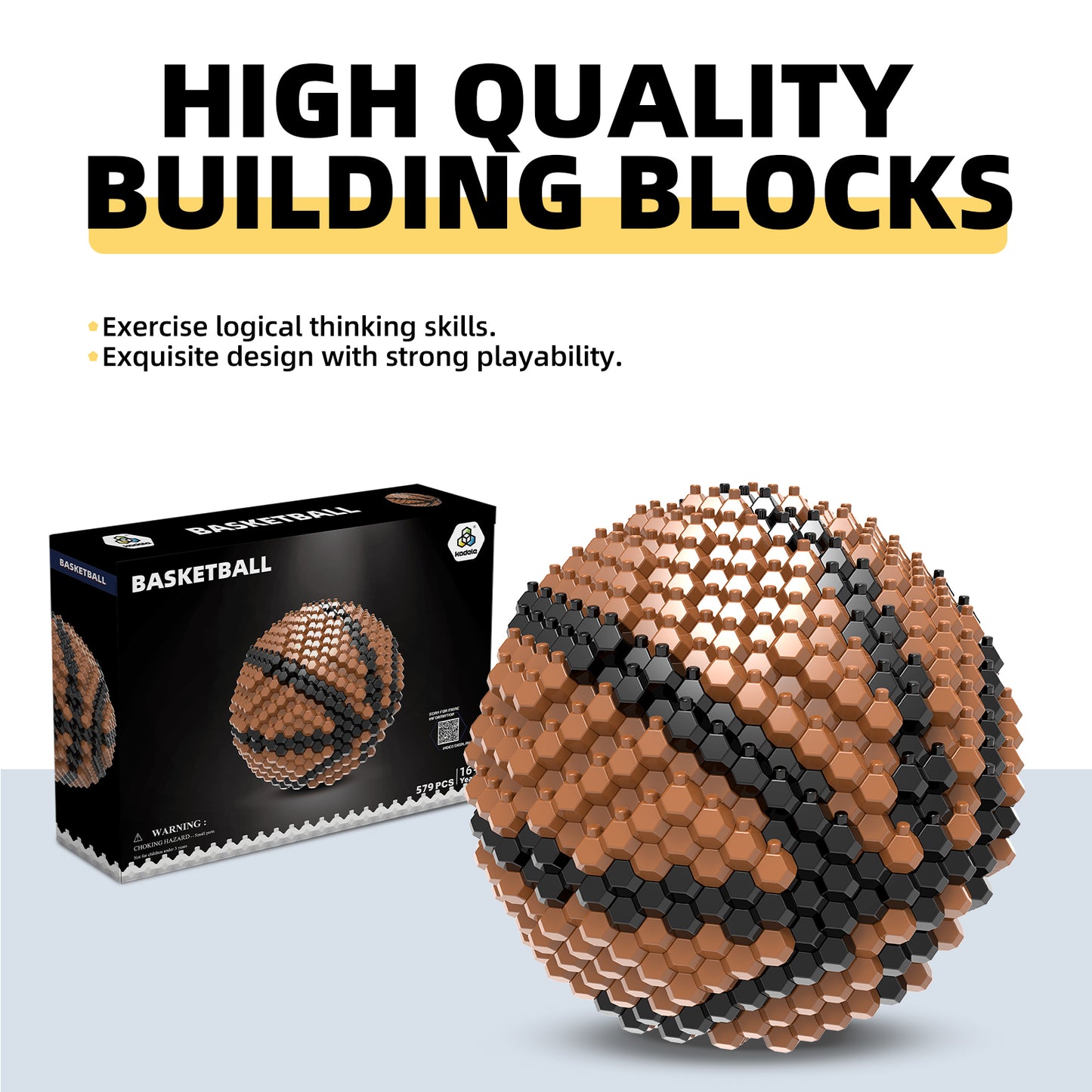 Basketball Block Set, Adults challenging STEM Block Decorations, Miniature 3D Educational Toys for Ages 16 and Above,(579 Pieces)