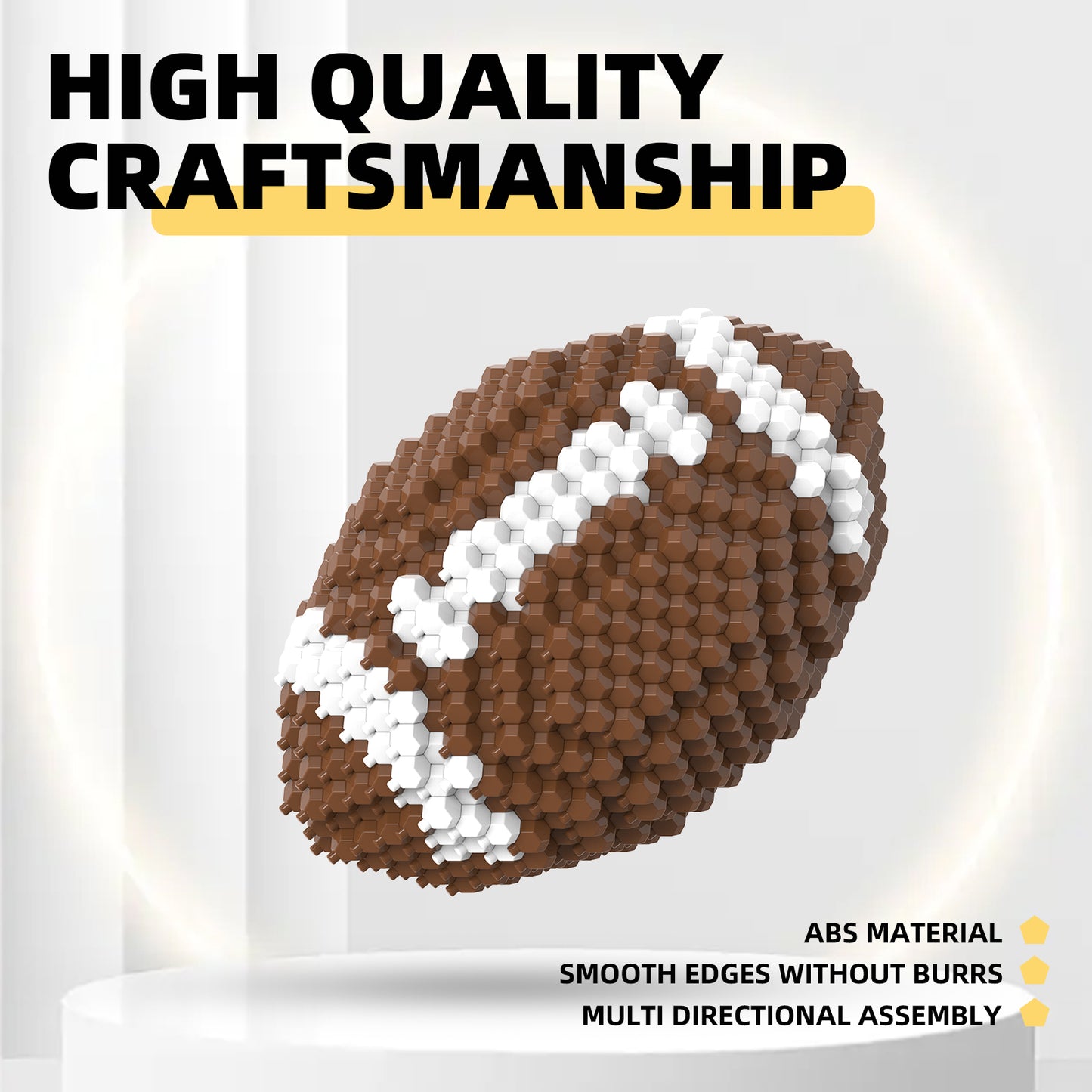 Ensemble de blocs de football KADELE, décoration de blocs STEM stimulants pour adultes, jouets éducatifs miniatures 3D pour 14, 15, 16 ans et plus (399 pièces)