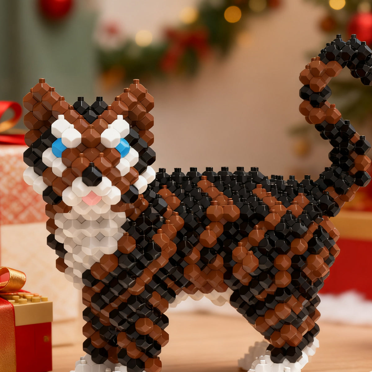 KADELE Cute Cat Building Animal Sets, Extremely Challenging STEM Building Blocks Decor for Adults Kids, Micro 3D Educational Toys for Boys Girls Ages 12 and Up, Dragon Li, 608 Pieces