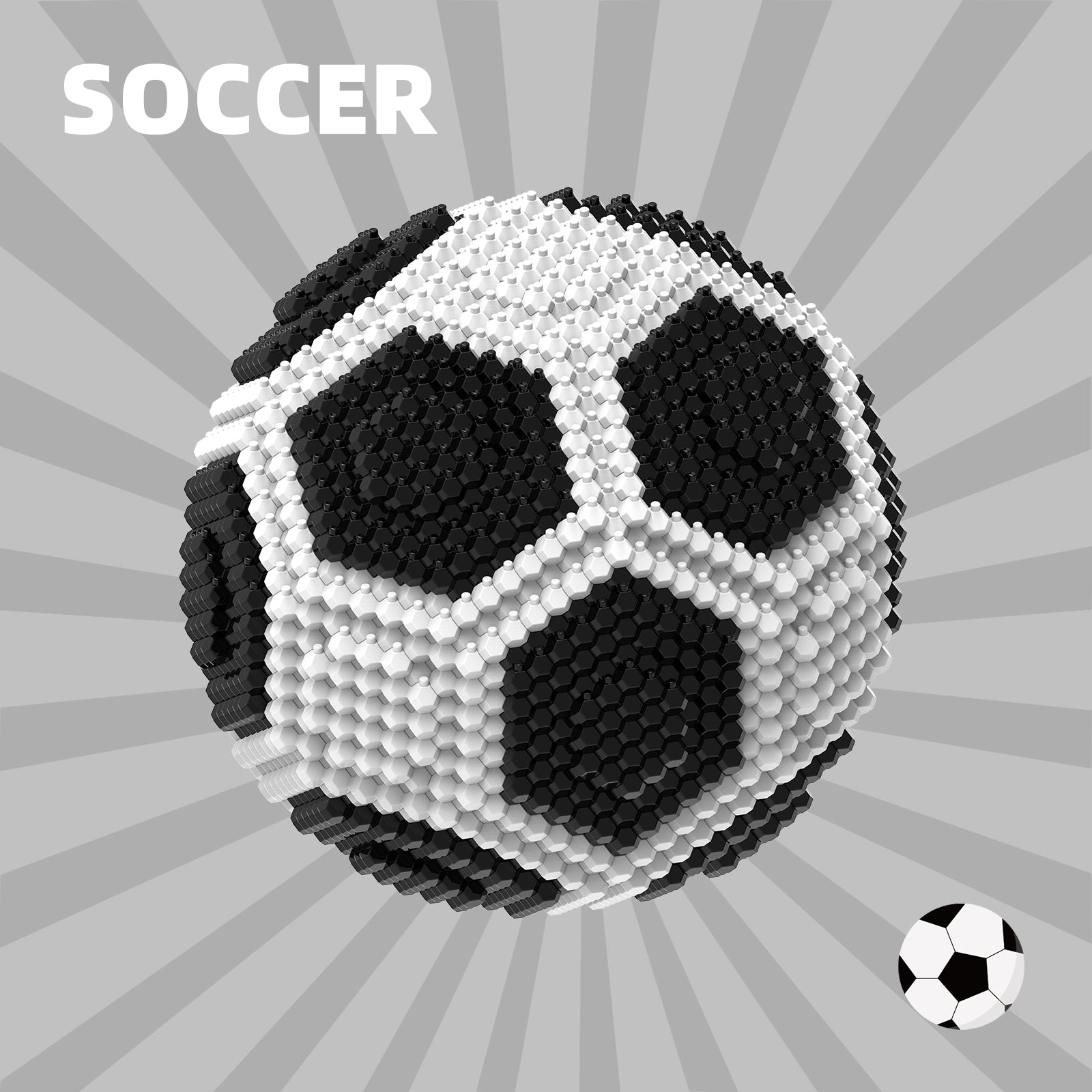 Kadele Soccer Ball - Set Mattoncini Costruzione 437 pezzi Kadele Soccer Ball - Set Mattoncini Costruzione 437 pezzi