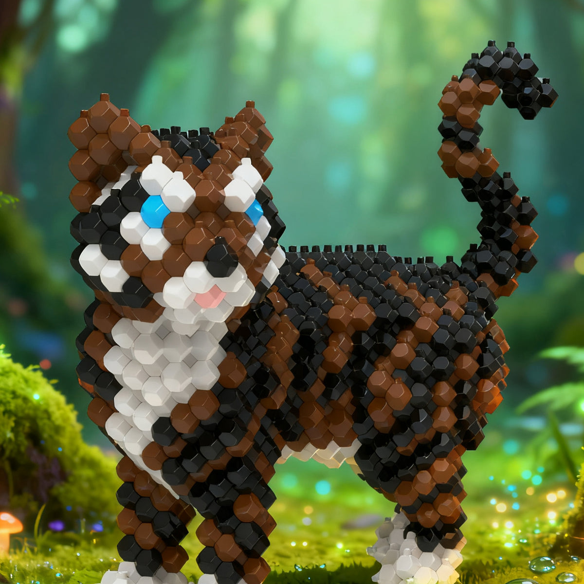 KADELE Cute Cat Building Animal Sets, Extremely Challenging STEM Building Blocks Decor for Adults Kids, Micro 3D Educational Toys for Boys Girls Ages 12 and Up, Dragon Li, 608 Pieces