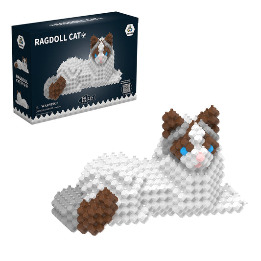 KADELE Ragdoll Building Animal Sets, Extremely Challenging STEM Building Blocks Decor for Adults Kids, Micro 3D Educational Toys for Boys Girls Ages 12 and Up, 347 Pieces