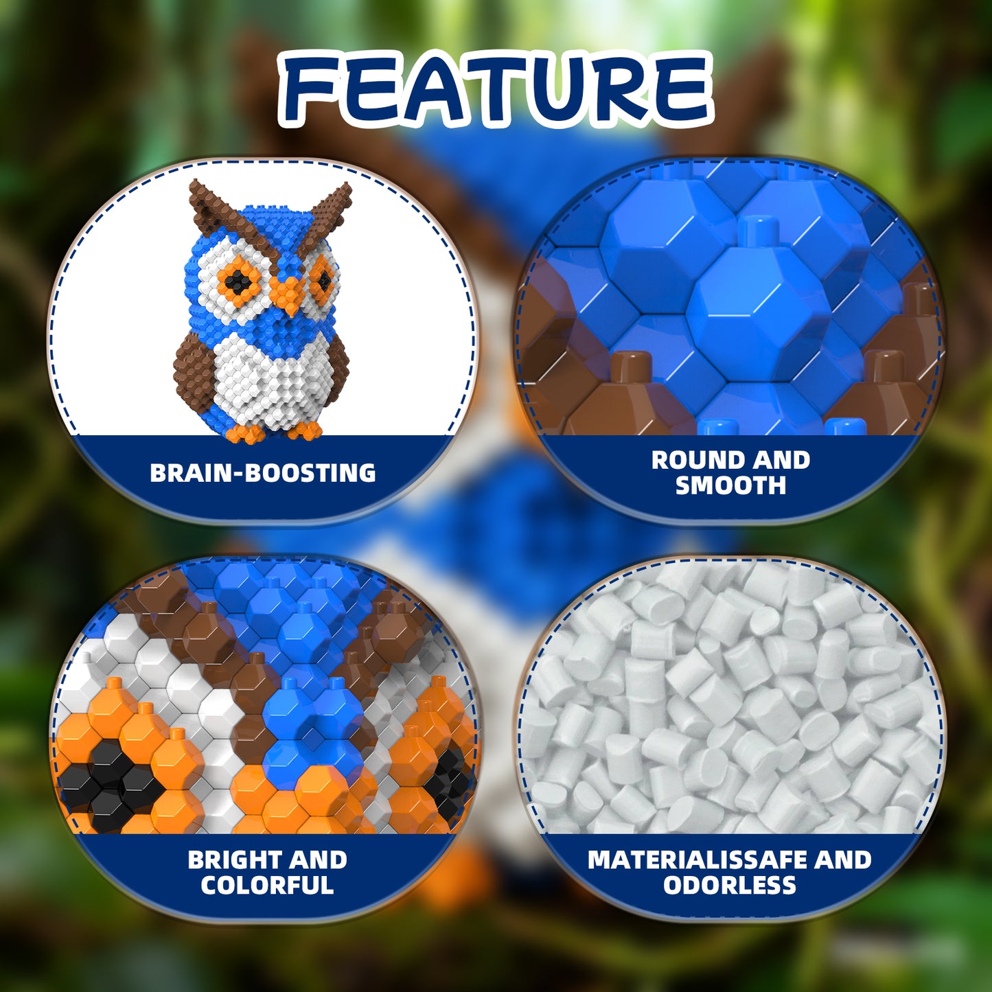 KADELE Owl Building Block Set, 548 Pieces, Adults Challenging STEM Block Decorations, Miniature 3D Educational Toys for Ages 16 and Above