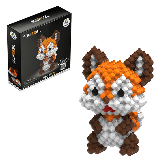 KADELE Squirrel Building Blocks Set - 245 Pieces STEM Educational Toy for Teens & Adults Ages 12+, Eco-Friendly ABS Plastic Polyhedron Model for Home Decor, Learning Fun, and Creative Challenges