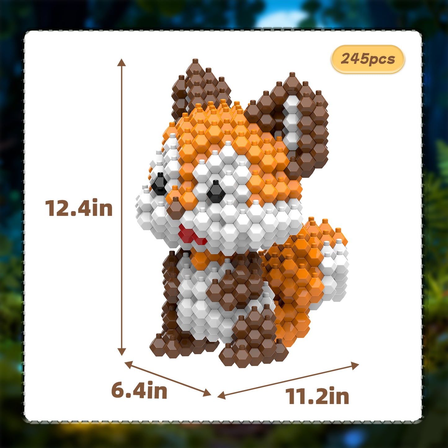KADELE Squirrel Building Blocks Set - 245 Pieces STEM Educational Toy for Teens & Adults Ages 12+, Eco-Friendly ABS Plastic Polyhedron Model for Home Decor, Learning Fun, and Creative Challenges