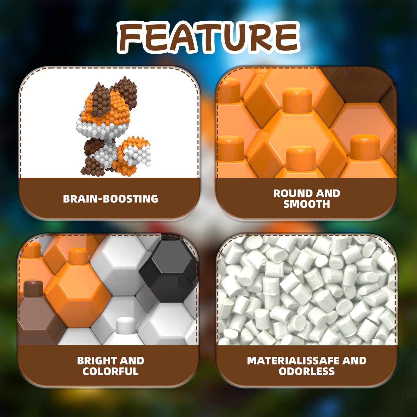 KADELE Squirrel Building Blocks Set - 245 Pieces STEM Educational Toy for Teens & Adults Ages 12+, Eco-Friendly ABS Plastic Polyhedron Model for Home Decor, Learning Fun, and Creative Challenges