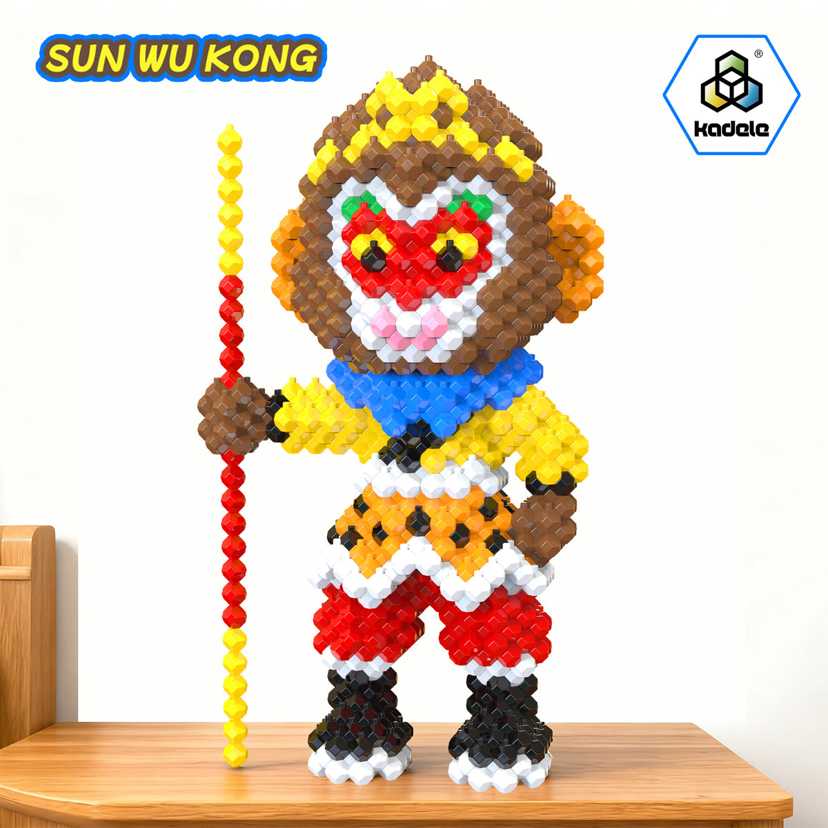 KADELE Monkey King Building Blocks Set - Chinese Mythology Figure, Challenging Assembly Puzzle, STEM Educational Toy for Teens & Adults 14+, 557PCS