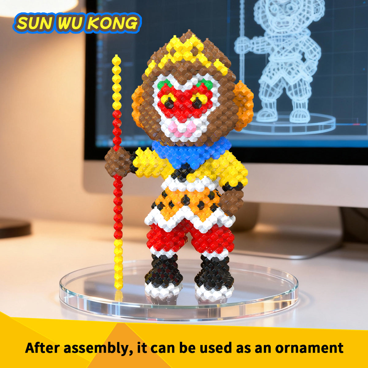 KADELE Monkey King Building Blocks Set - Chinese Mythology Figure, Challenging Assembly Puzzle, STEM Educational Toy for Teens & Adults 14+, 557PCS