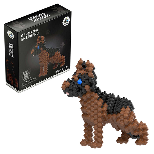 KADELE Dog Building Animal Sets, Extremely Challenging STEM Building Blocks Decor for Adults Kids, Micro 3D Educational Toys for Boys Girls Ages 12 and Up,German Shepherd