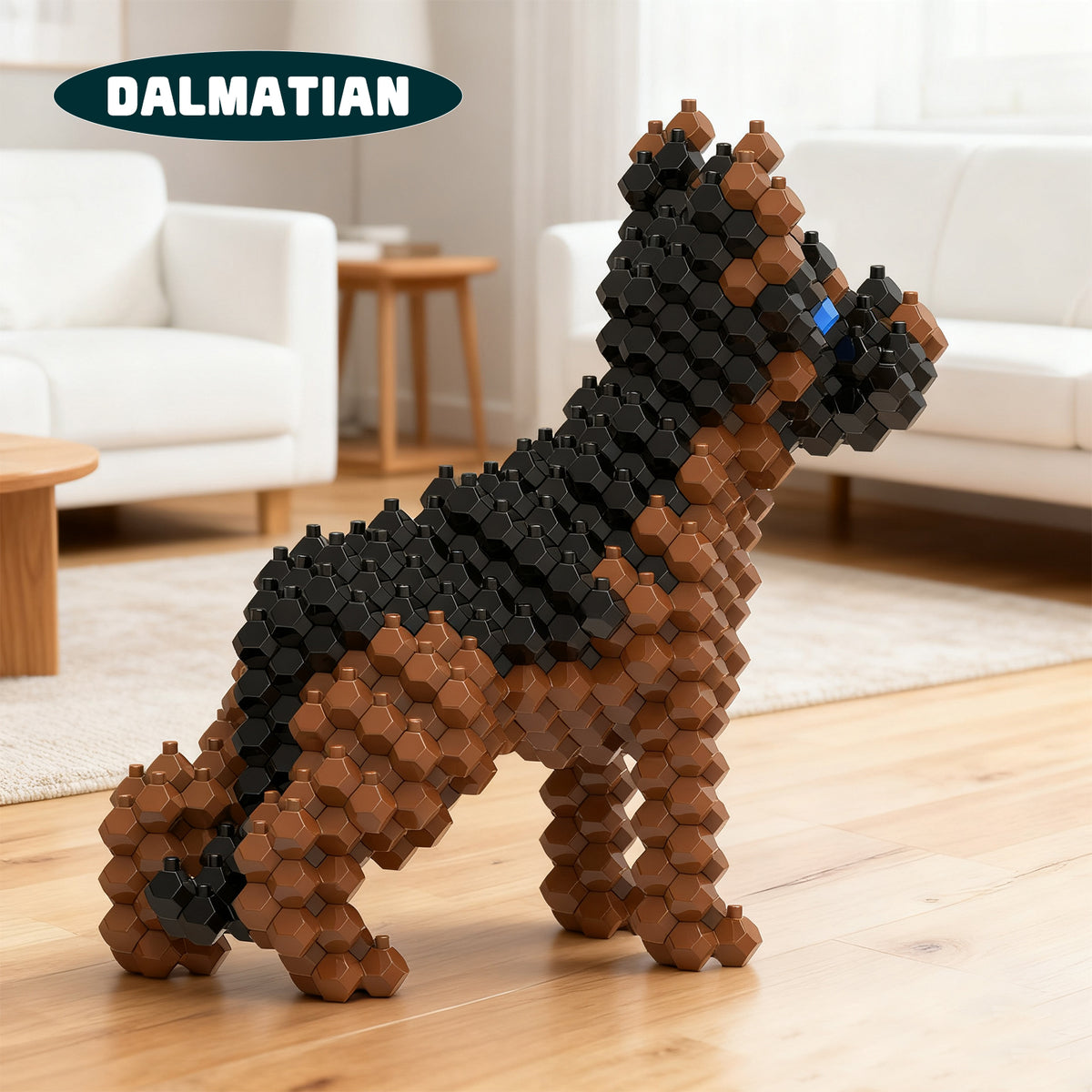 KADELE Dog Building Animal Sets, Extremely Challenging STEM Building Blocks Decor for Adults Kids, Micro 3D Educational Toys for Boys Girls Ages 12 and Up,German Shepherd