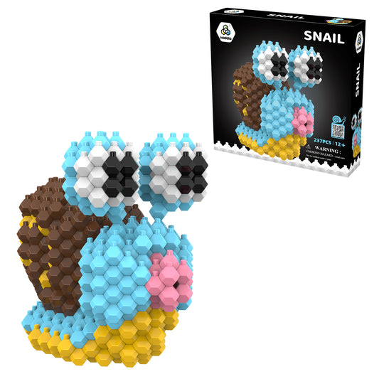 KADELE Snail Building Sets, 237 Pieces Extremely Challenging STEM Building Blocks Toy for Ages 12+, Educational Learning, Family Fun & Creative Development Activity Kit